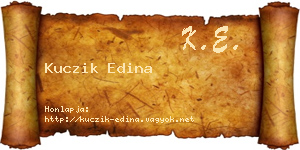 Kuczik Edina névjegykártya